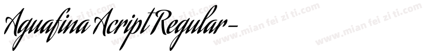 Aguafina Acript Regular字体转换